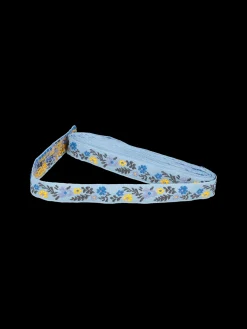 Bånd med broderede blomster
