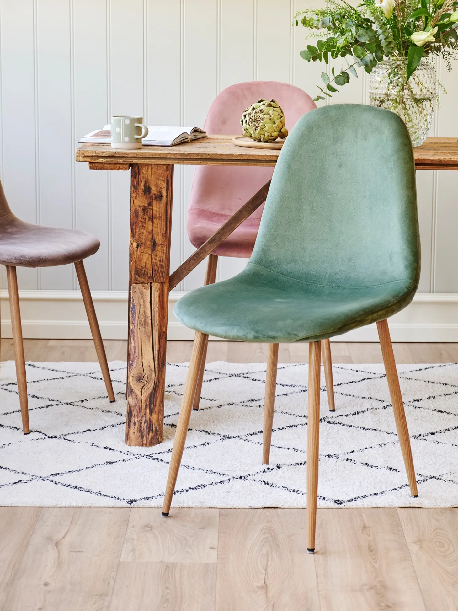 CLARA Spisebordsstol i velour