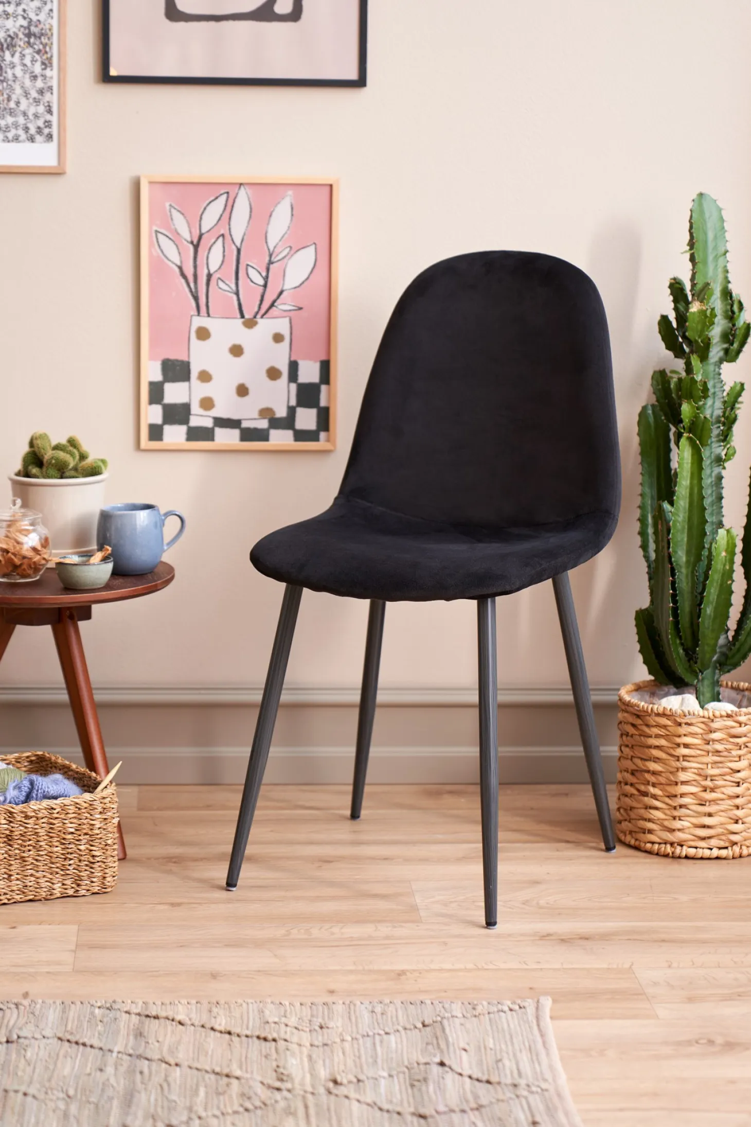 CLARA Spisebordsstol i velour