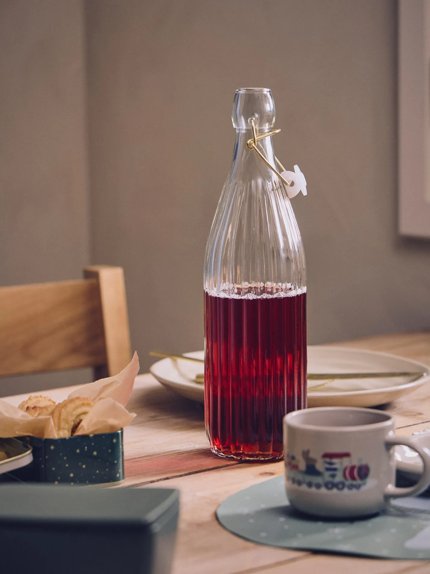 Flaske med prop 1000 ml