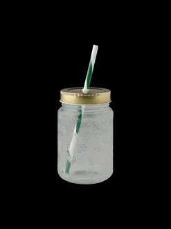 Glas med sugerør