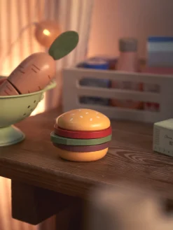 Legetøjsburger i træ