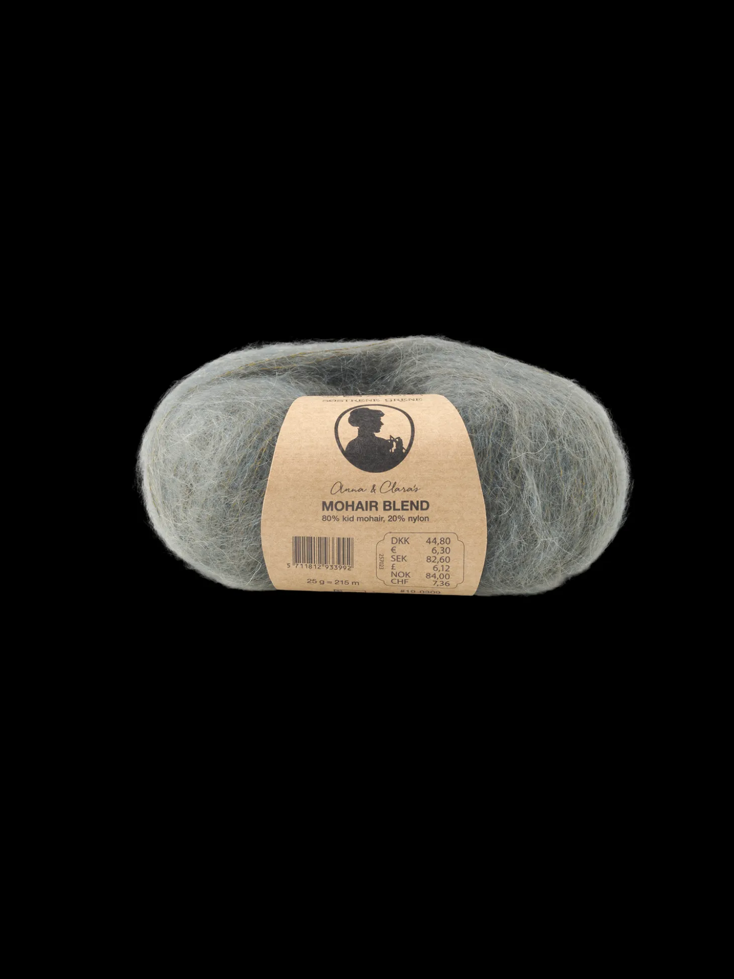 Mohairgarn med nylon