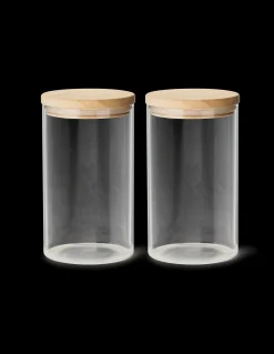 Opbevaringsglas med låg 2-pak