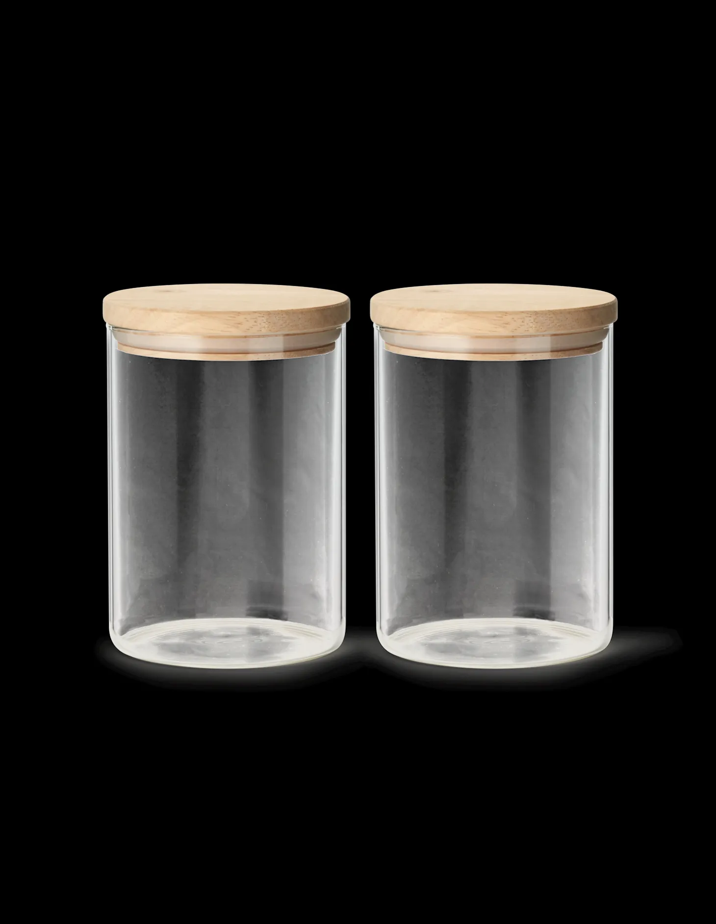Opbevaringsglas med låg 2-pak