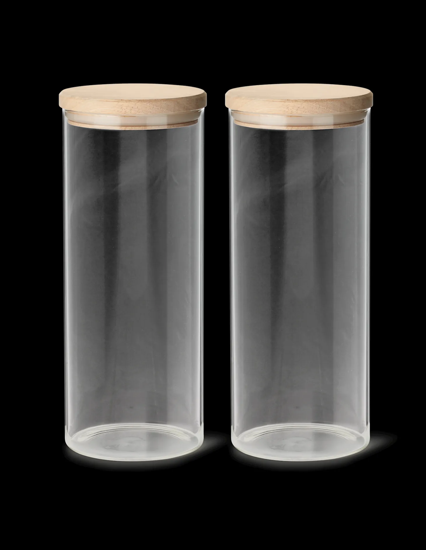 Opbevaringsglas med låg 2-pak
