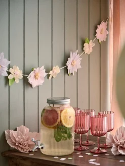 Papirblomst guirlande