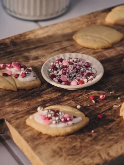 Rød og pink krymmelblanding