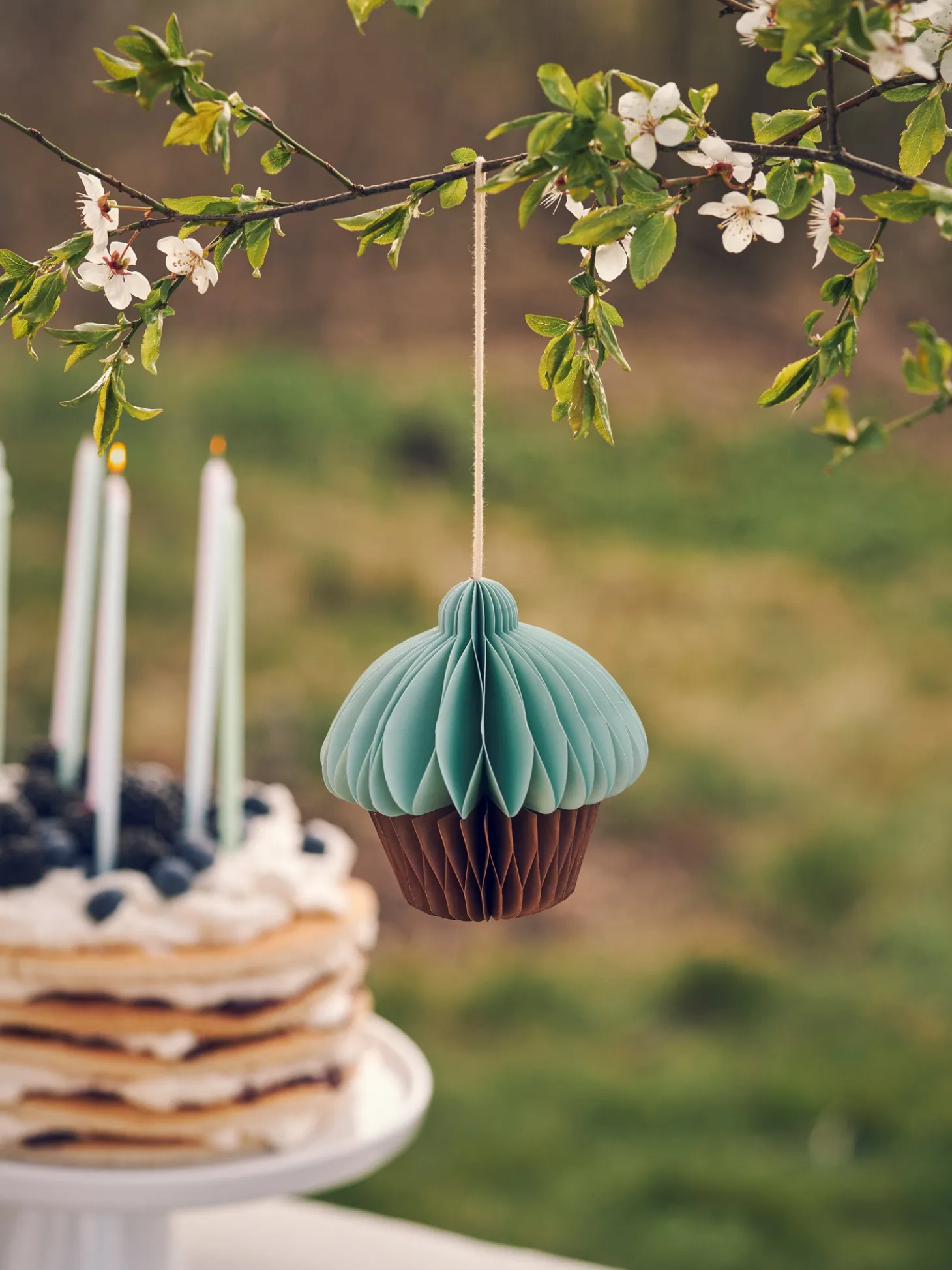 Vaffelmønstret cupcake-dekoration